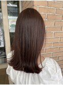 ナチュラル艶ブラウン　髪質改善　バッサリ