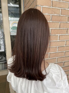 サロンドミルク 原宿(salon de MiLK) ナチュラル艶ブラウン　髪質改善　バッサリ