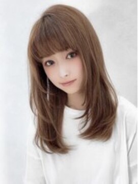 ジュネス 表参道(JYUNESU) 大人ミディアム前髪あり艶カラーペールベージュ透明感20代30代