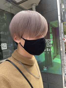 ジエクト カナウ(The Ect canow) ツーブロックマッシュ ハイトーン ホワイトベージュ