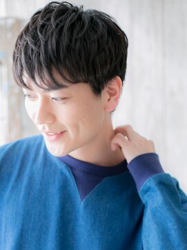 モッズヘア メン 上尾東口店(mod's hair men) 好感度大な前髪パーマ爽やかビジカジくせ毛風ショートU上尾