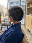 大人可愛い◎20代30代40代アッシュブラックボブヘア
