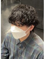 ジュネスゼロニ(JUNES 02)&nbsp;黒髪波巻きマッシュパーマ