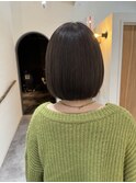 ナチュラルストレート×艶カラー