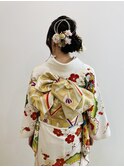 成人式ヘアセット、着付け