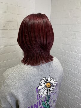 ヘアースペースブルーム プリュス 石橋店(HAIR SPACE BLOOM plus) チェリーピンク/レイヤーボブ/韓国ヘア