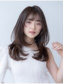 韓国レイヤー顔周りカット透明感カラー髪質改善艶髪シースルー