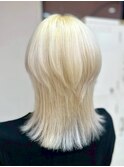 【クラゲウルフ×ホワイトブロンド】池袋美容室