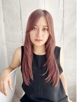 ナル 宇都宮(nalu)&nbsp;ハイトーンピンクのナチュラルレイヤースタイル