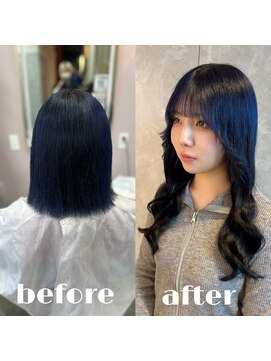 ガルボヘアー 心斎橋店(garbohair) お客様before＆after#プルエクステ#心斎橋エクステ