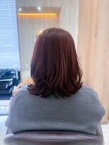 ユウヘアー 千代田橋店(U Hair)&nbsp;くびれミディアム／レイヤースタイル/暖色カラー/イルミナカラー