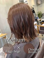 リレーション(Relation)&nbsp;20代30代チョコレートベージュ束感シースルーバングミディアム