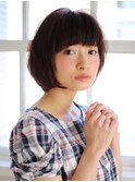 NORA【ERI】暗髪ツヤ髪カラー小顔似合わせカットナチュラルボブ