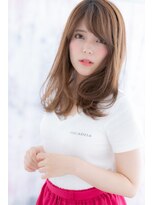 ヘアアンドビューティー ミック(Hair & Beauty miq) 斜めバングの大人抜け感セミディ