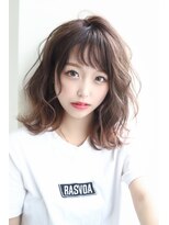 オズ 郡山桑野店(OZ)&nbsp;【OZ田中】透明感ふわふわミディ#ブリーチなしグレージュ