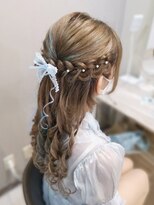 ヘアセットサロン ミント(Hair set salon MINT)&nbsp;編み込みハーフアップ