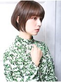 大人可愛い20代30代40代小顔丸み前下がりショートボブb3