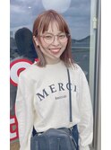 ベージュカラー切りっぱなし