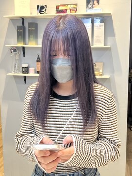 ベルベットヘア 千早店(Velvet hair) 透明感たっぷりLavender greige 【Shion】