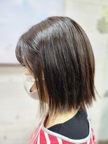 リエートヘア(Lieto hair)&nbsp;切りっぱなしボブ×イヤリングカラー