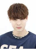 ナチュラルマッシュパーマメンズツーブロックショート