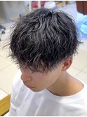 パーマ残留×マッシュ【ひたちなか/メンズ/カット】