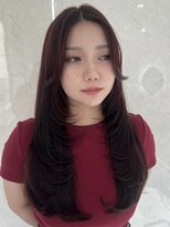 アンダーバーホワイト モデ 富田林店(_WHITE mode)&nbsp;ハイライトカラーミルクティーベージュレイヤーカット