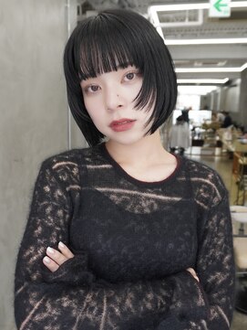 ヤイエ 青山店(yiye) ハンサムショートボブ前髪くびれショートボブ前下がりショート