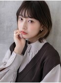 #50/黒髪/ボブルフ/ネビージュ/小顔/ワンレン/髪質改善/仙台