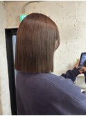 ストレートボブ×ベージュ