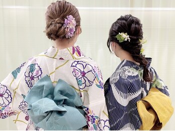 ギャラリーアンジュ 梅田店(Gallery Ange)の写真/【梅田/大阪駅直結】ヘアセット¥2500～♪浴衣レンタル+着付け+ヘアセット¥4800～♪花火大会予約受付中☆