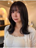 《透け透け暗めカラー×似合わせカット》