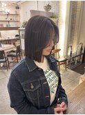 natural×切りっぱなしボブ
