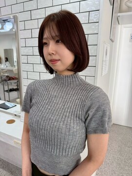 ロマーリ 倉敷(LOMARLIE) 20代30代40代ミディアムボブ韓国レイヤーブラウンベージュ