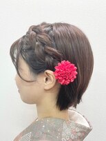 バサラ 横浜駅前店(VASARA) 横浜/着物ヘア/ショートアレンジ/編み込み