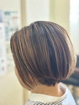 レーブ バイ ファースト 岩切店(reve by first) 白髪ぼかしハイライト×ボブ