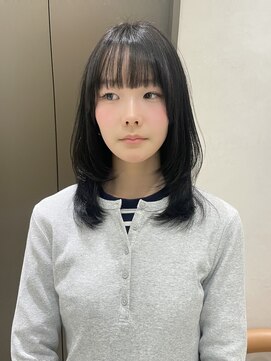 ソー 銀座(SAUT) ミディアムレイヤー/くびれミディアム/ダークアッシュ