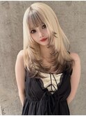 ブロンド×裾カラー