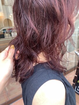 ペレ(pele) 【自由が丘pele】クセ毛パーマ レッドカラー チェリーレッド