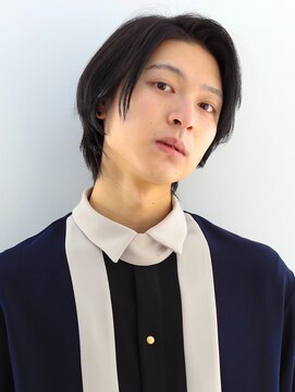 ガリカ シーム(Gallica/SEAM) 【Gallica】爽やかメンズウルフミディ/黒髮かきあげ七三<原宿>