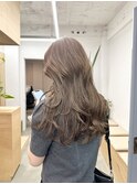 ハイライトベージュ×ロングレイヤー