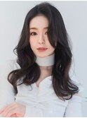 韓国風デジタルパーマ/レイヤーカット/流し前髪