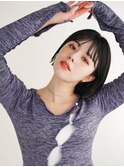 アッシュブラック×柔らかボブ[大分駅]