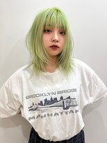 ゼストララ(ZEST Lara)&nbsp;ライムグリーン×顔周りレイヤー【吉祥寺】