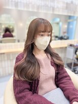 ロンドシェリ 仙台(Lond Cheri)&nbsp;韓国くびれヘア×インナーホワイトピンク ブリーチ 顔周り 仙台