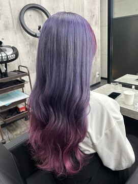 スターズ 渋谷(STARS) パープル ピンク グラデーション 2トーンカラー