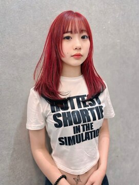 ロンド レア 天神大名店(Lond Le’a) デザインカラー/レイヤーカット/ウェットヘア/オリーブベージュ