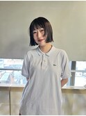 ボブ/ミニボブ/顔周りレイヤー/ぱつっとボブ/ボブウルフ/