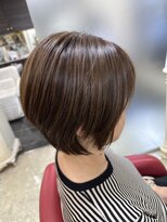 アルファ インタラクティブ エム フラワー(ALUFA interactive.M Flower)&nbsp;髪質改善前下がりボブ大人ボブ脱白髪染めハイライト3Dカラー