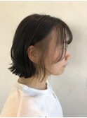 20代30代40代大人可愛いイヤリングカラー立体感ロブヘアー
